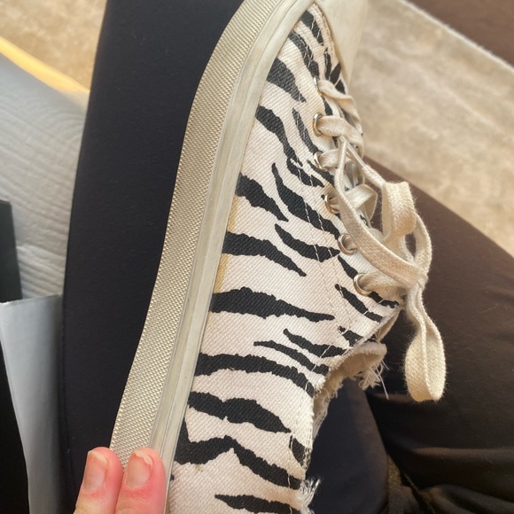 Saint Laurent Sneakers in canvas zebra print - Picture 11 of 14